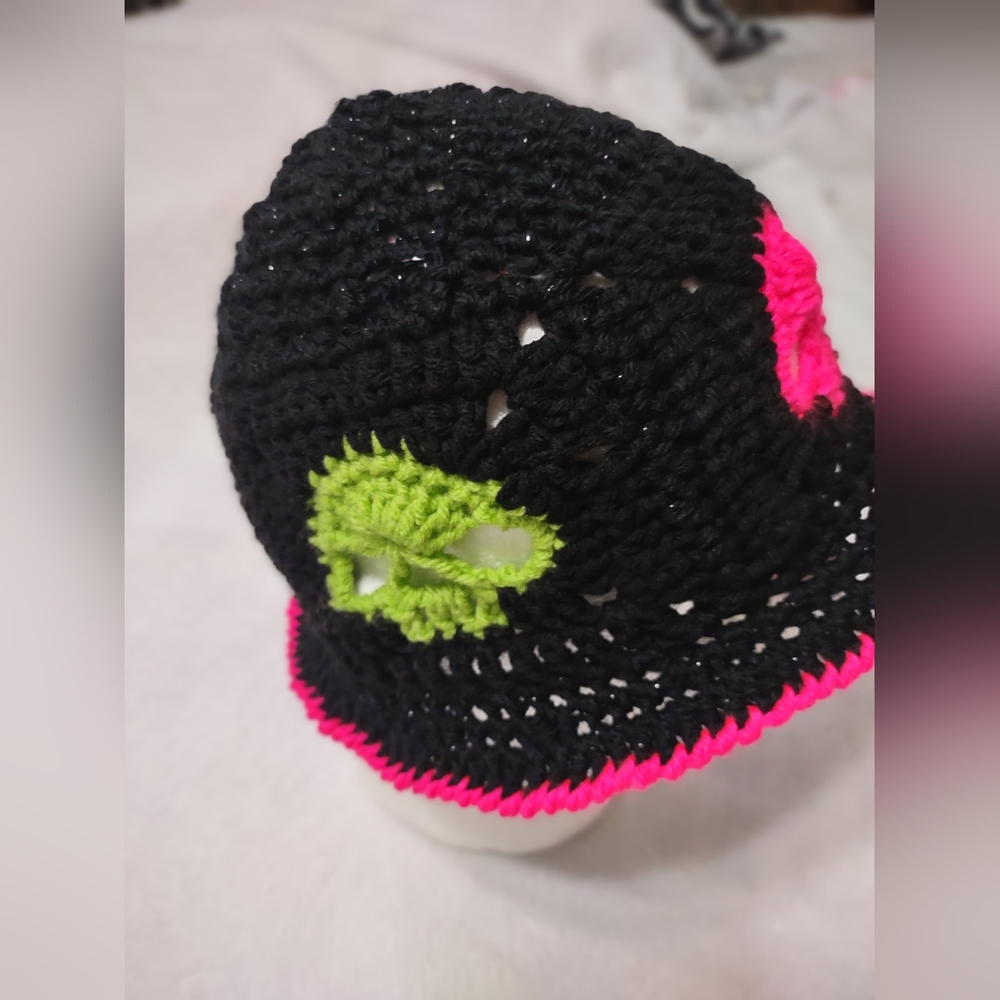 New! Hand made neon Skull bucket hat - Picture 6 of 6